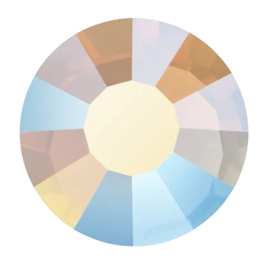 Preciosa Flatback Crystal Rhinestone White Opal AB