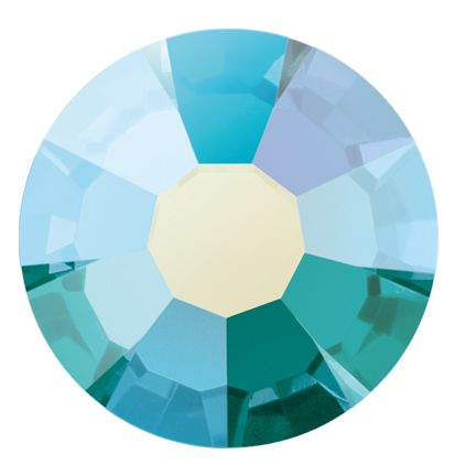 Preciosa Flatback Crystal Rhinestone Zircon Blue AB