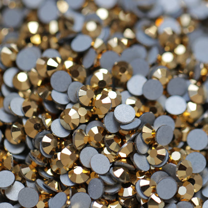 preciosa flatback crystal rhinestone in aurum color