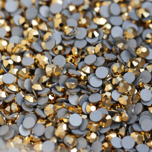 preciosa flatback crystal rhinestone in aurum color