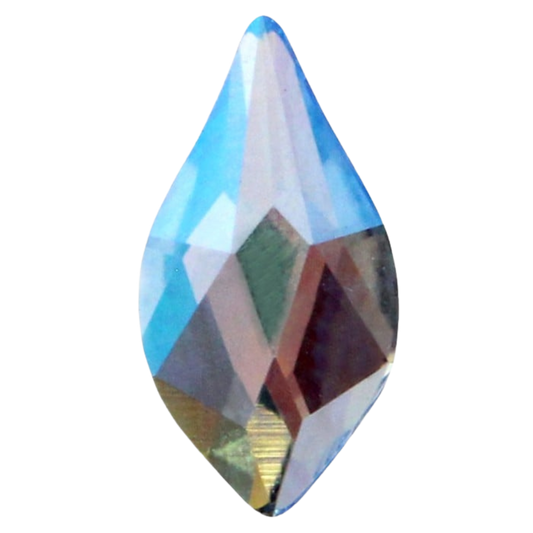 swarovski crystal rhinestone flame shape light sapphire shimmer color 2205 cut