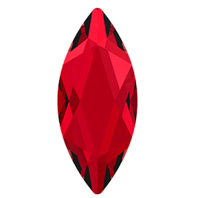 Swarovski 2201 Marquise Flatback Rhinestones 8x3.5mm Scarlet