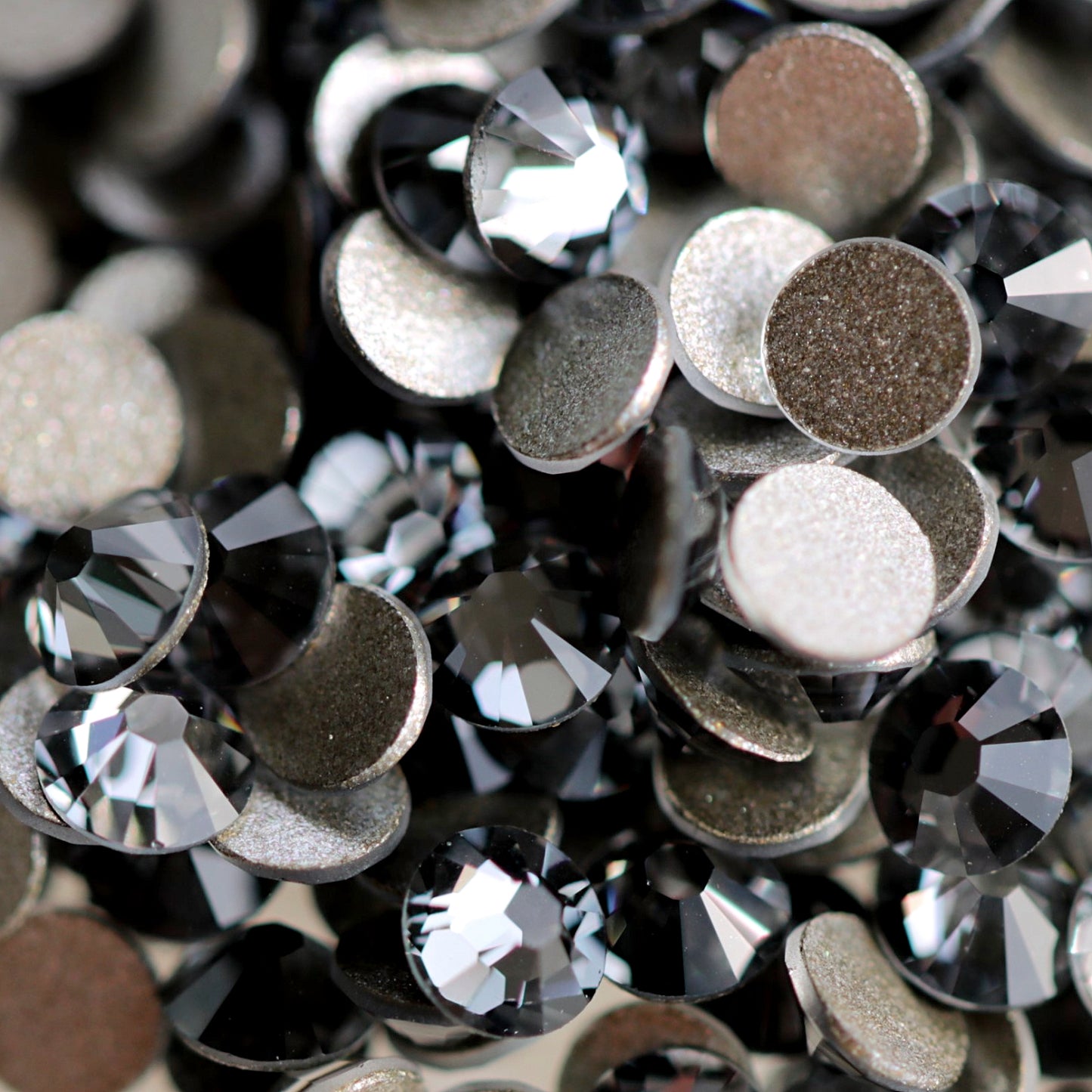 Swarovski Flatback Crystal Rhinestone Silver Night