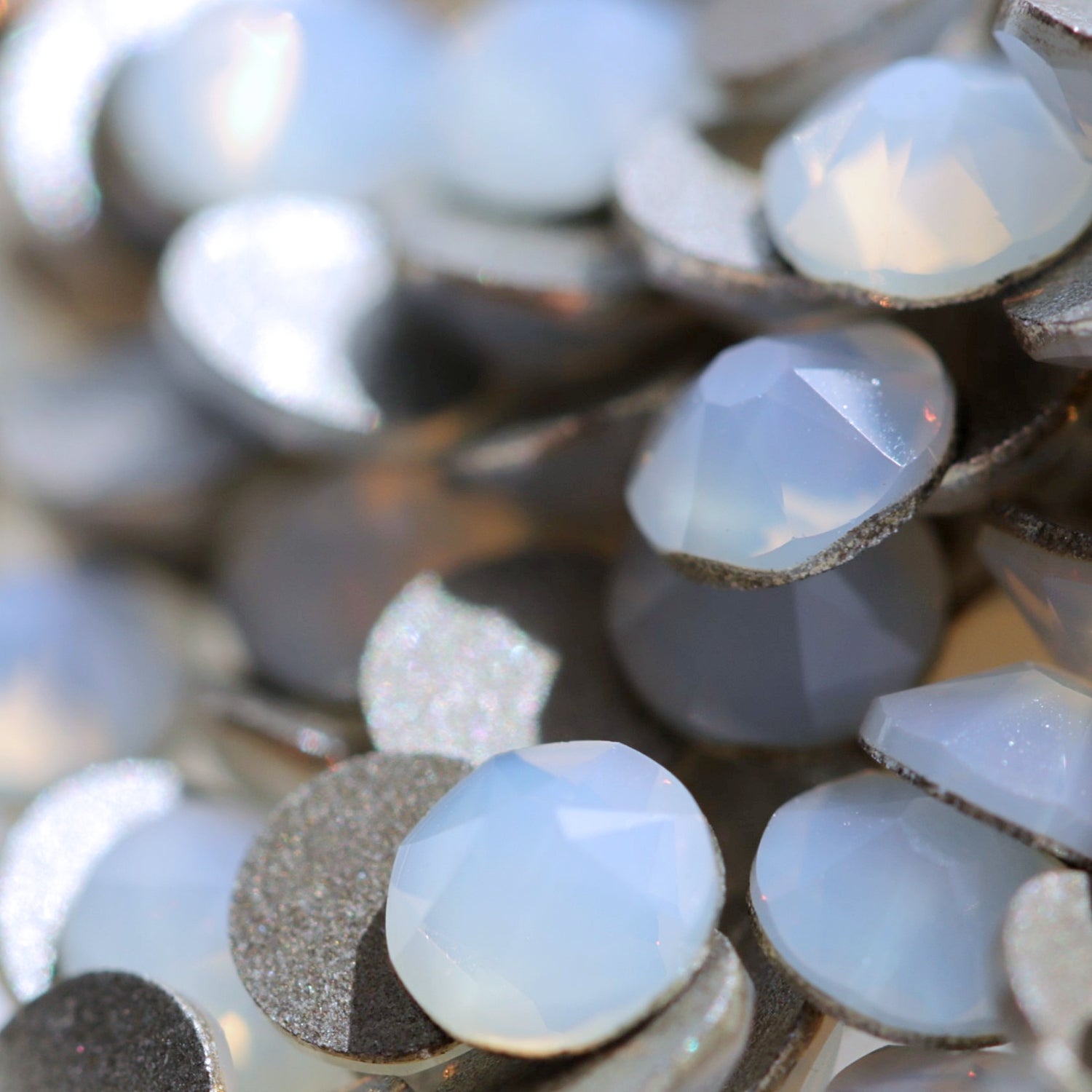 Swarovski Flatback Crystal Rhinestone White Opal