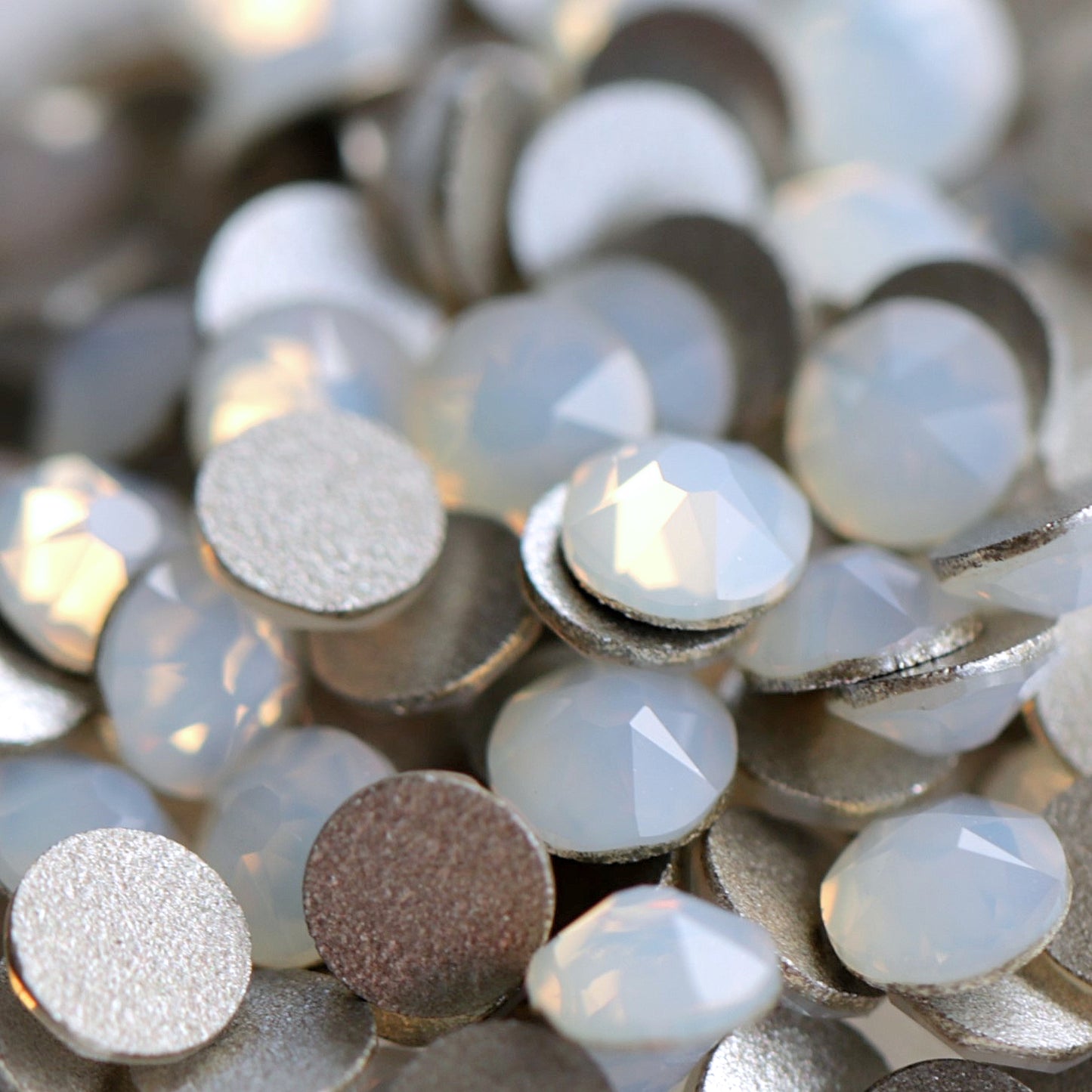 Swarovski Flatback Crystal Rhinestone White Opal