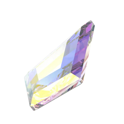 swarovski flatback crystal in kite shape crystal ab color 2771 cut