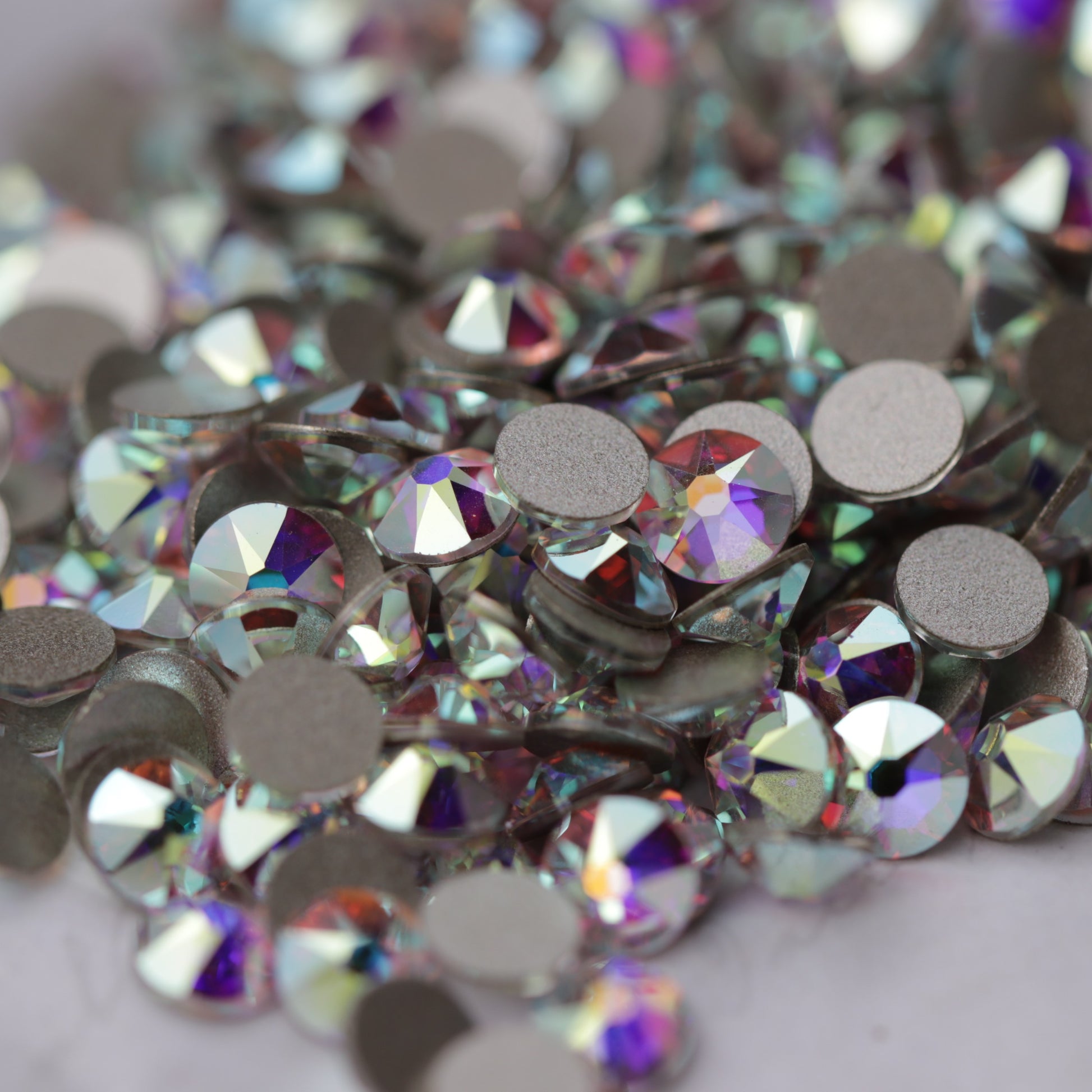 swarovski flatback crystal rhinestone in crystal ab color 2088 cut