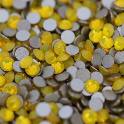 swarovski flatback crystal rhinestone in yellow opal color