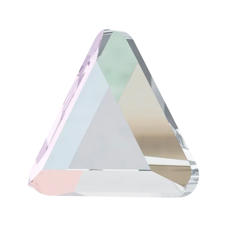 swarovski flatback crystal triangle shape crystal ab color 2711 cut