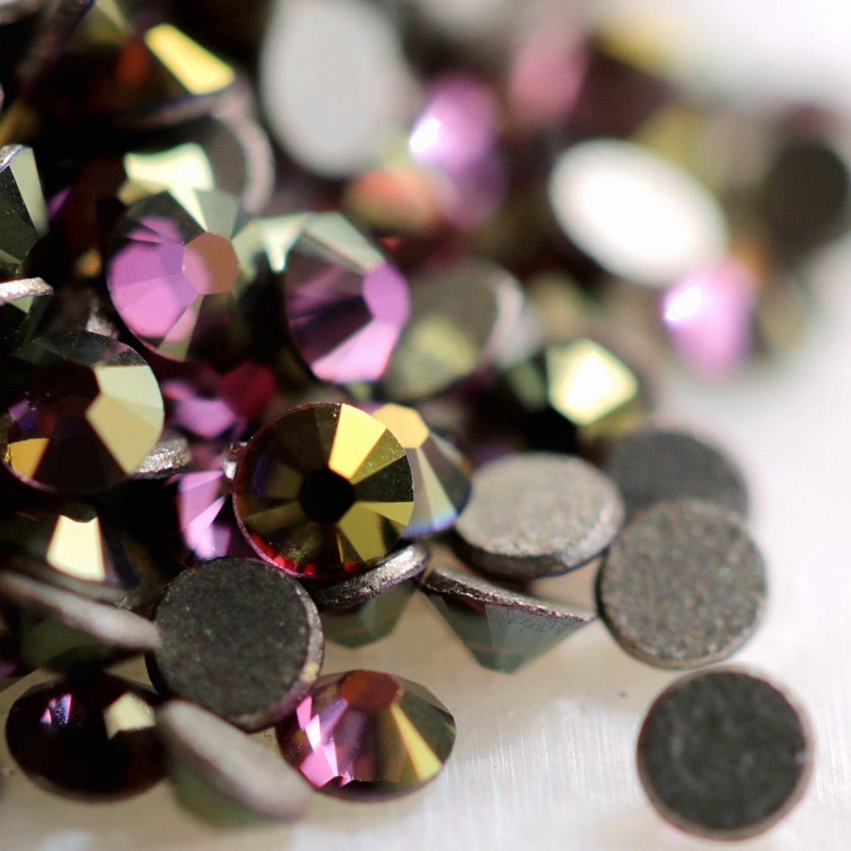 swarovski crystal rhinestone lilac shadow color