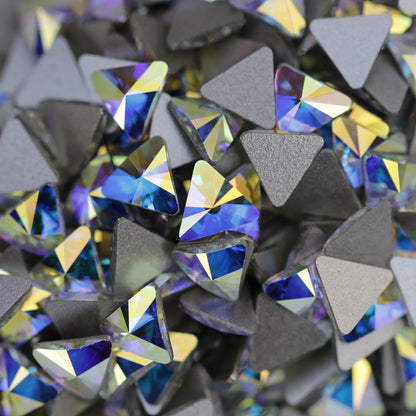 Swarovski Flatback Crystal Rhinestone Rivoli Triangle Crystal AB